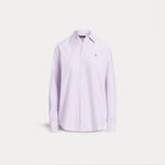 POLO RALPH LAUREN Camicia donna  in Oxford Relaxed Fit Lilla