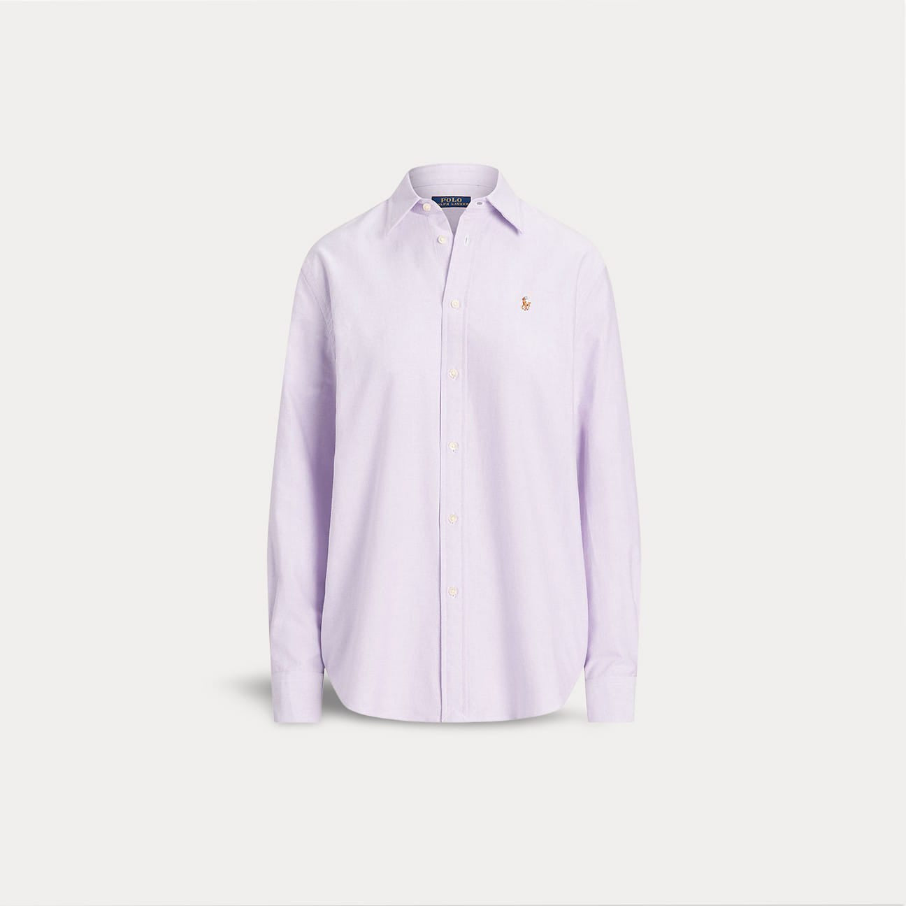 POLO RALPH LAUREN Camicia donna  in Oxford Relaxed Fit Lilla