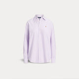 POLO RALPH LAUREN Camicia donna  in Oxford Relaxed Fit Lilla