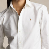 POLO RALPH LAUREN Camicia donna in Oxford Slim Fit Bianco