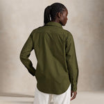 POLO RALPH LAUREN Camicia donna in Twill Verde Militare