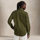 POLO RALPH LAUREN Camicia donna in Twill Verde Militare