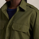 POLO RALPH LAUREN Camicia donna in Twill Verde Militare