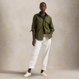 POLO RALPH LAUREN Camicia donna in Twill Verde Militare