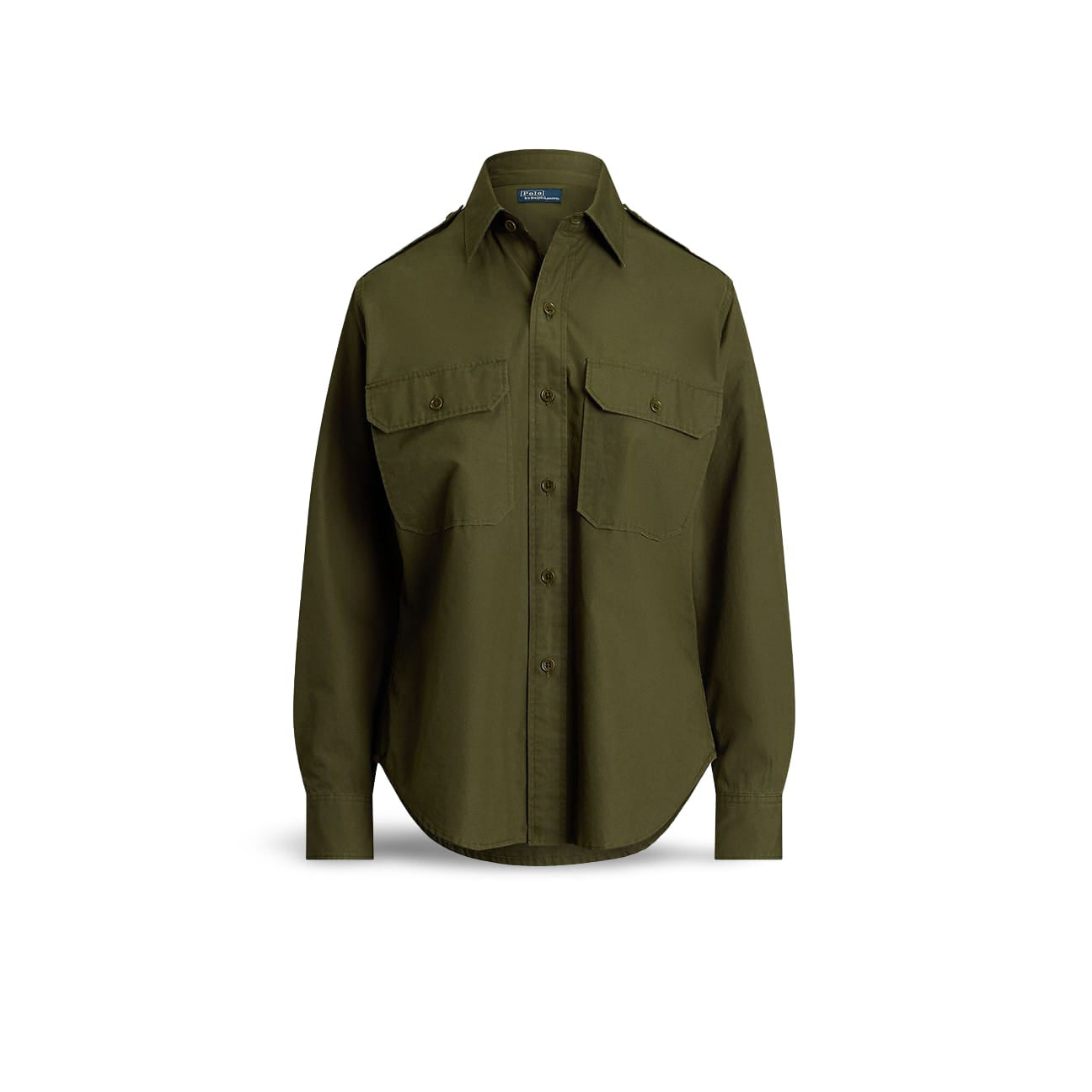 POLO RALPH LAUREN Camicia donna in Twill Verde Militare