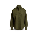 POLO RALPH LAUREN Camicia donna in Twill Verde Militare