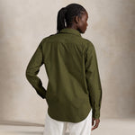 POLO RALPH LAUREN Camicia donna in Twill Verde Militare