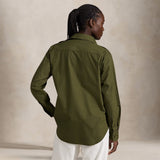 POLO RALPH LAUREN Camicia donna in Twill Verde Militare