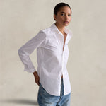 POLO RALPH LAUREN Camicia donna Slim Fit  in cotone Bianco