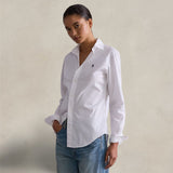 POLO RALPH LAUREN Camicia donna Slim Fit  in cotone Bianco