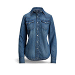 POLO RALPH LAUREN Camicia donna western in Denim medio