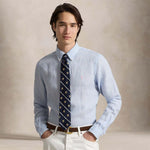 POLO RALPH LAUREN Camicia uomo Custom Fit in lino a righe