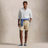 POLO RALPH LAUREN Camicia uomo Custom Fit in lino a righe Azzurro