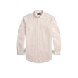Camicia uomo Custom Fit in lino a righe Beige