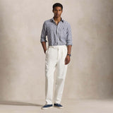 POLO RALPH LAUREN Camicia uomo Custom Fit in lino a righe Blue