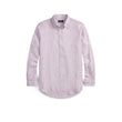 Camicia uomo Custom Fit in lino a righe Lavanda