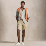 POLO RALPH LAUREN Camicia uomo Custom Fit in lino a righe Olive