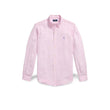 Camicia uomo Custom Fit in lino a righe Rosa