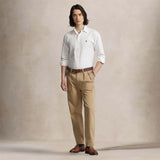 POLO RALPH LAUREN Camicia uomo Custom Fit in oxford Bianco