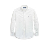 POLO RALPH LAUREN Camicia uomo Custom Fit in oxford Bianco