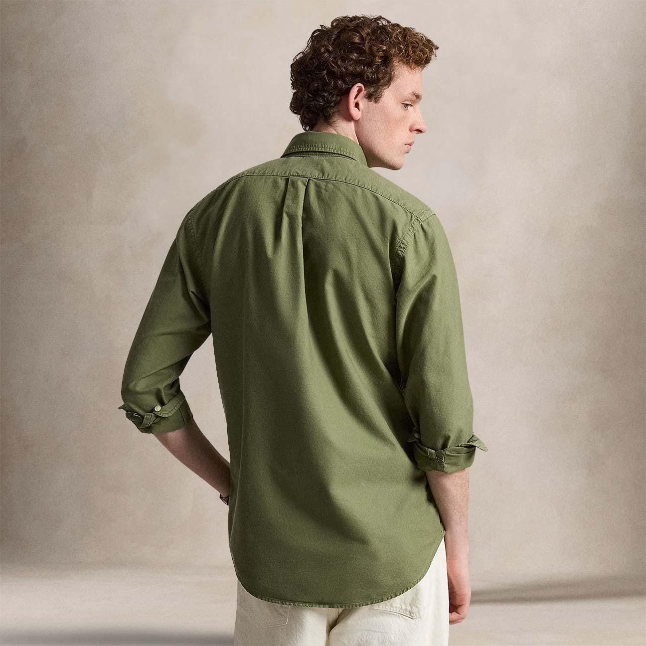 POLO RALPH LAUREN Camicia uomo Custom Fit in oxford Blue