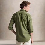 POLO RALPH LAUREN Camicia uomo Custom Fit in oxford Blue