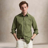 POLO RALPH LAUREN Camicia uomo Custom Fit in oxford Blue