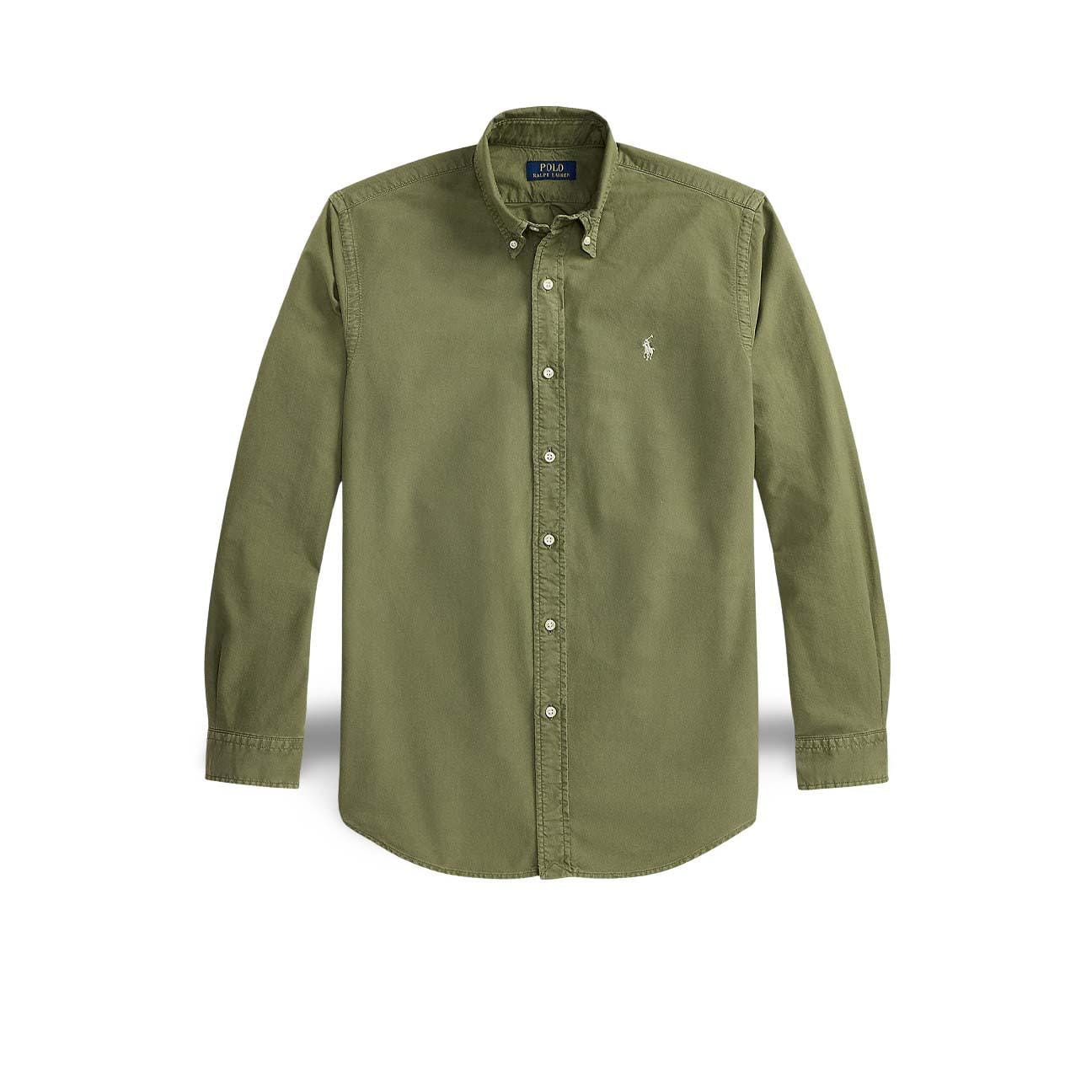 POLO RALPH LAUREN Camicia uomo Custom Fit in oxford Blue