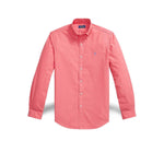 POLO RALPH LAUREN Camicia uomo Custom Fit in oxford Rosso