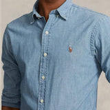 POLO RALPH LAUREN Camicia uomo  in chambray Slim-Fit
