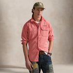 POLO RALPH LAUREN Camicia uomo in chino Classic Fit Rosso