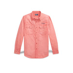 POLO RALPH LAUREN Camicia uomo in chino Classic Fit Rosso