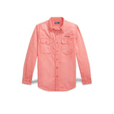 POLO RALPH LAUREN Camicia uomo in chino Classic Fit Rosso