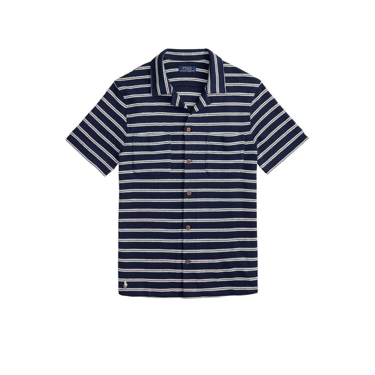 POLO RALPH LAUREN Camicia uomo in cotone a righe Blue