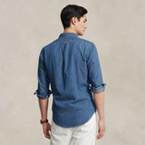 POLO RALPH LAUREN Camicia uomo in denim Blue