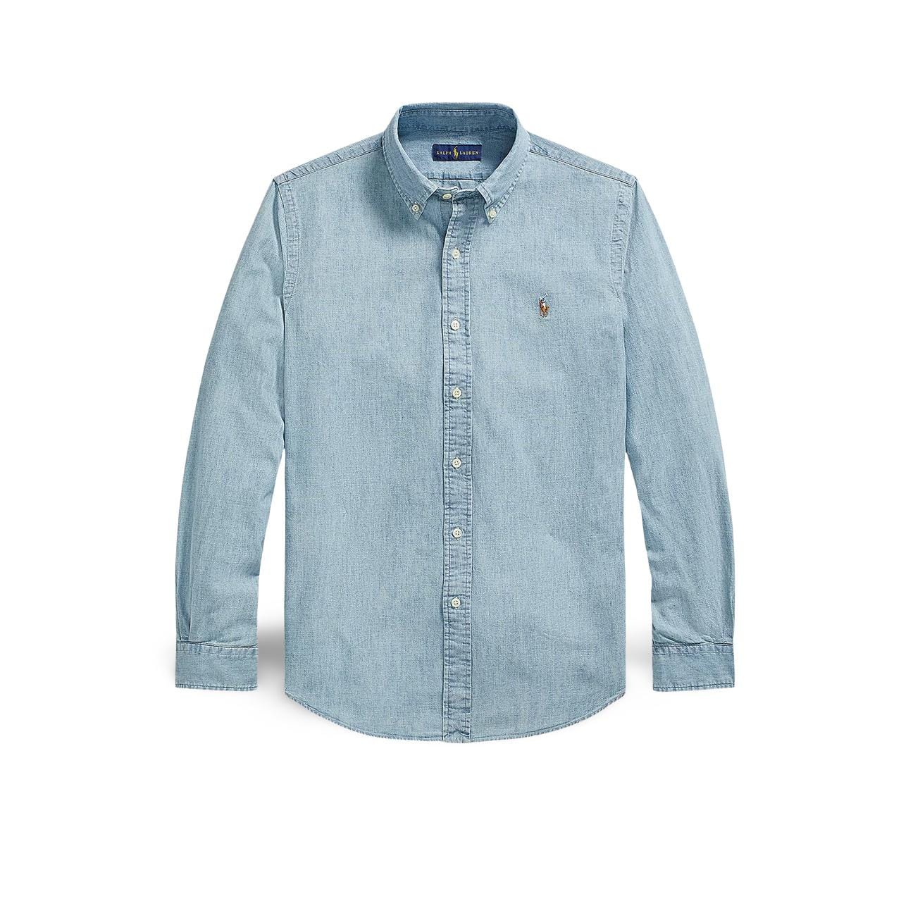 POLO RALPH LAUREN Camicia uomo in denim chambray Custom Fit