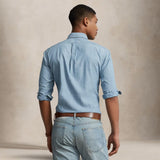 POLO RALPH LAUREN Camicia uomo in denim chambray Custom Fit