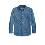POLO RALPH LAUREN Camicia uomo in denim Custom Fit Blue