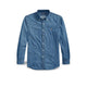 POLO RALPH LAUREN Camicia uomo in denim Custom Fit Blue