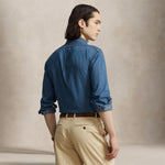 POLO RALPH LAUREN Camicia uomo in denim Custom Fit Blue