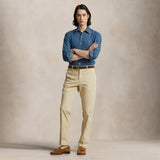 POLO RALPH LAUREN Camicia uomo in denim Custom Fit Blue