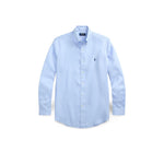 POLO RALPH LAUREN Camicia uomo in lino Custom Fit Azzurro