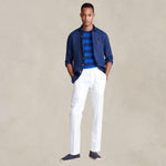 POLO RALPH LAUREN Camicia uomo in lino Custom-Fit Blue