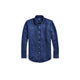 POLO RALPH LAUREN Camicia uomo in lino Custom-Fit Blue