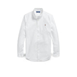 POLO RALPH LAUREN Camicia uomo in oxford Custom Fit Bianco