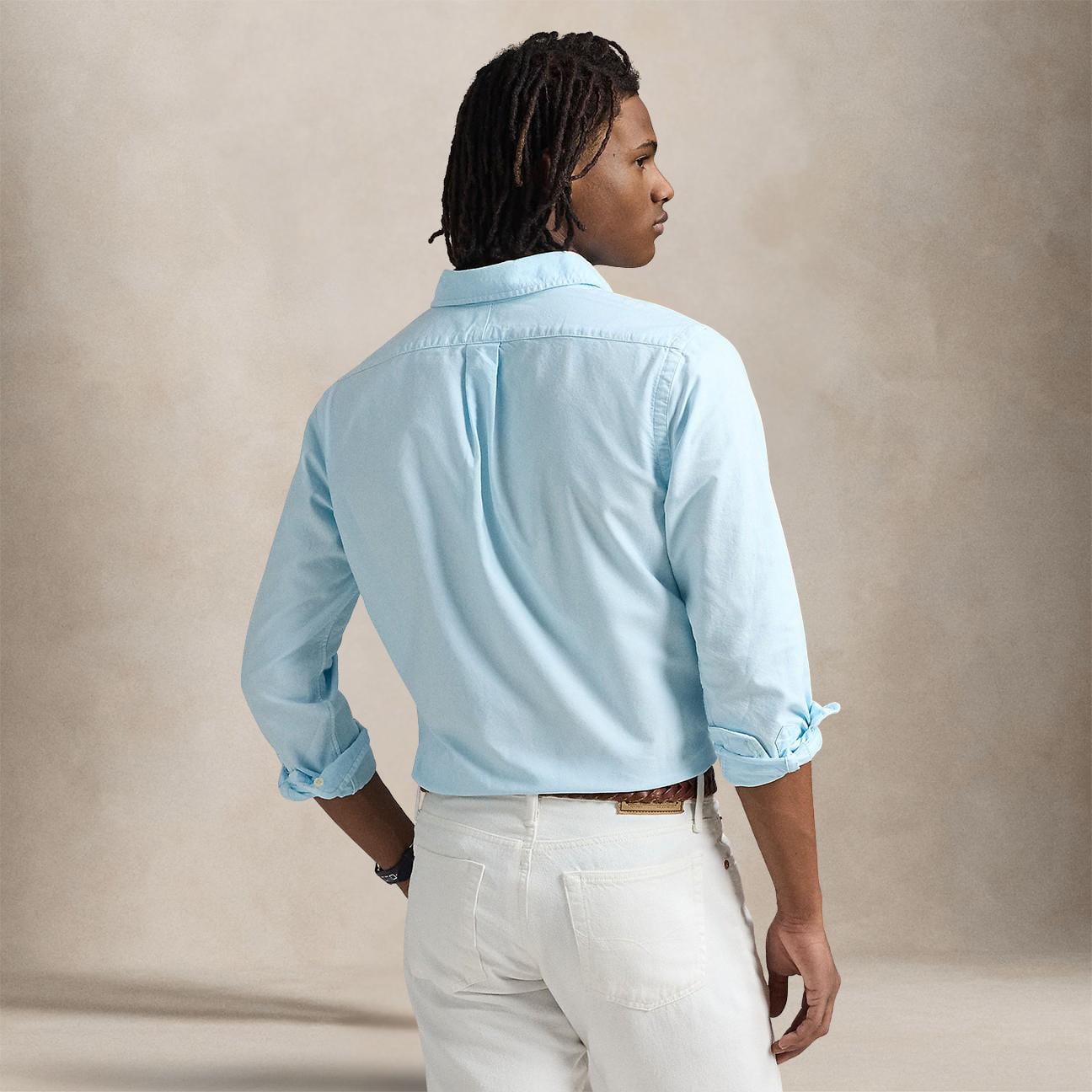 POLO RALPH LAUREN Camicia uomo in Oxford Dyed Sky
