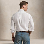 POLO RALPH LAUREN Camicia uomo  in seersucker Custom-Fit Bianco