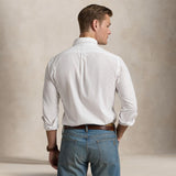 POLO RALPH LAUREN Camicia uomo  in seersucker Custom-Fit Bianco