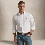 POLO RALPH LAUREN Camicia uomo  in seersucker Custom-Fit Bianco