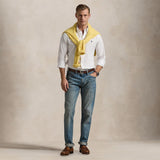 POLO RALPH LAUREN Camicia uomo  in seersucker Custom-Fit Bianco